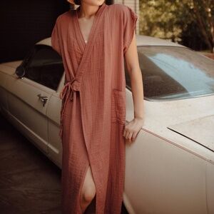 Oddbird Co. Aydin House Dress in Canyon Rose size S